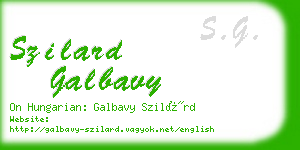 szilard galbavy business card